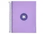 Antartik Cuaderno espiral A5, 120 hojas, 90 gr, cuadro 5mm, tapa forrada, color lavanda