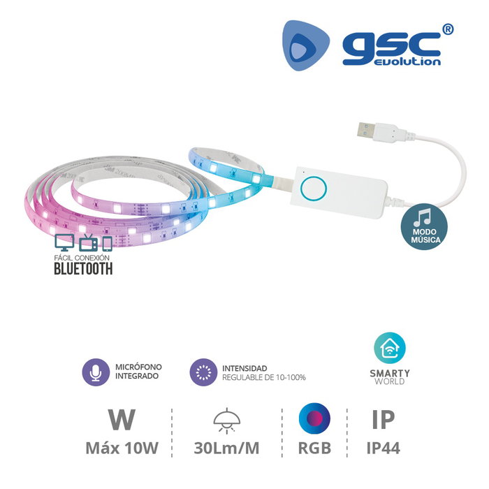 GSC Evolution Kit 2M Tira de LED inteligente RGB IP44 GSC Evolution Kit 2M Tira de LED inteligente RGB IP44