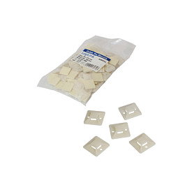 LogiLink Soportes para bridas ABS transparentes autoadhesivos 19x19 mm (100 unidades)