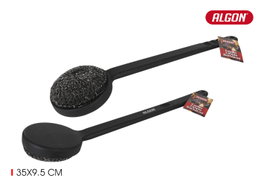 Algon Bbq Cepillo Limpia Barbacoa Multiusos con Mango de 45 x 9.5 cm y Peso de 185 g, Ideal para Limpieza de Parrillas y Utensilios (24 Unidades)
