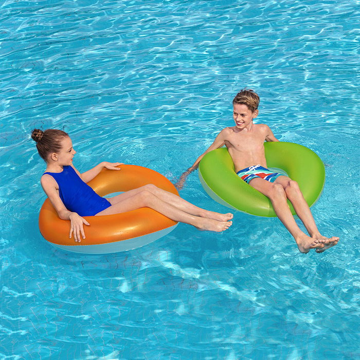 Bestway Flotador Hinchable Liso Neon Color Surtido D91 cm +10 Años Playa y Piscina 36025