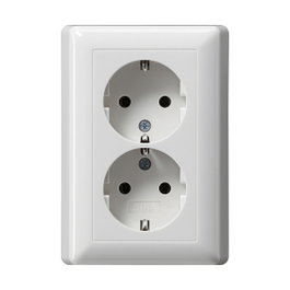 GIRA 078003 Toma de corriente doble SCHUKO Standard 55 blanco