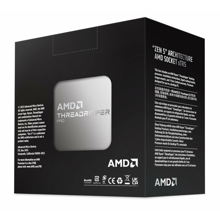 AMD Ryzen Threadripper PRO 9975WX 32C/64T 5,40GHz AMD Ryzen Threadripper PRO 9975WX 32C/64T 5,40GHz