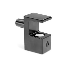 ITALIANA FERRAMENTA Soporte para estante de cristal con espiga de 5mm, Negro