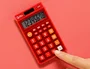 Liderpapel Calculadora xf11 Bolsillo 8 Dígitos Solar y Pilas Color Rojo 115x65x8 mm