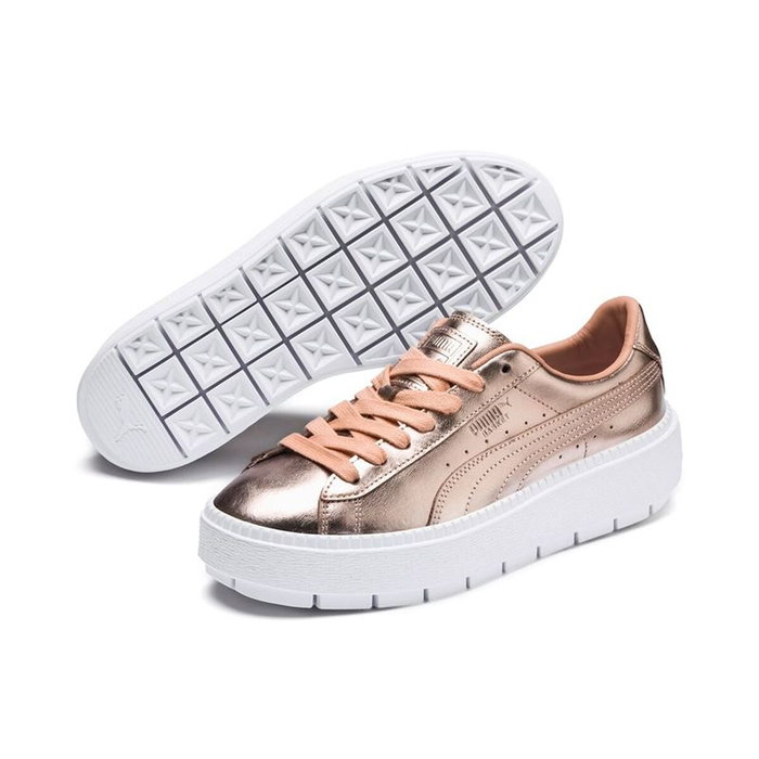 Zapatillas Deportivas Mujer Puma Basket Platform Trace Luxe Marrón 38