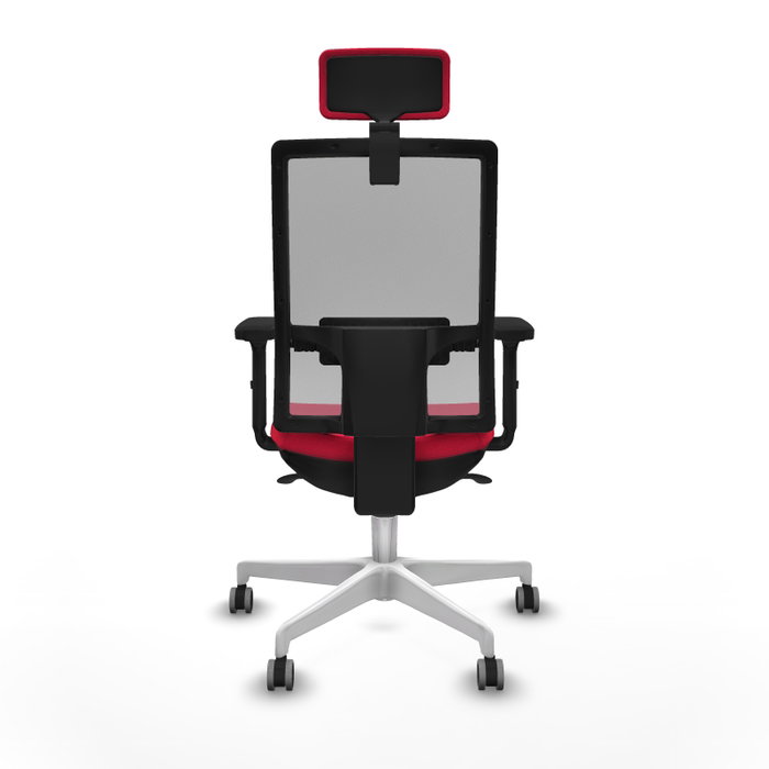 PIQUERAS Y CRESPO Silla de oficina Horna con mecanismo Sincro, Rojo y Gris PIQUERAS Y CRESPO Silla de oficina Horna con mecanismo Sincro, Rojo y Gris