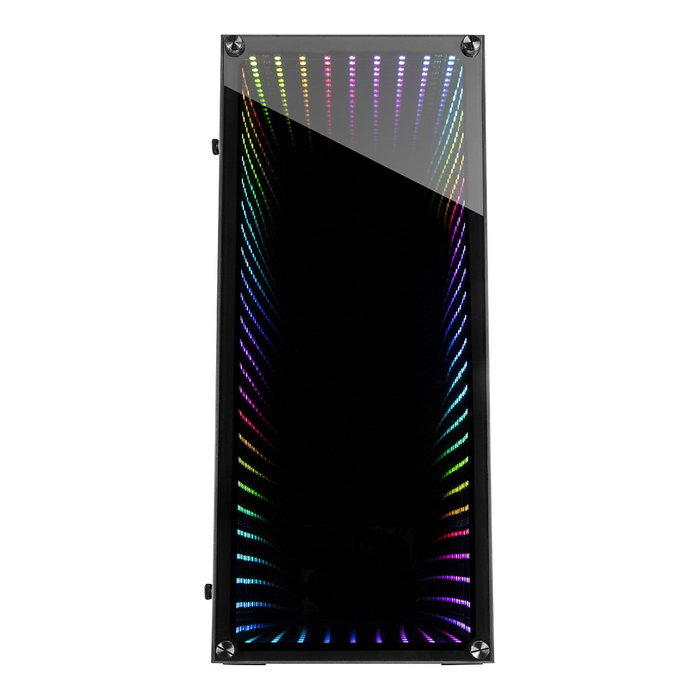Inter-Tech X-908 Infini2 Torre PC Negro ATX ITX micro ATX Mini-ITX con Ventana Lateral Iluminacion RGB