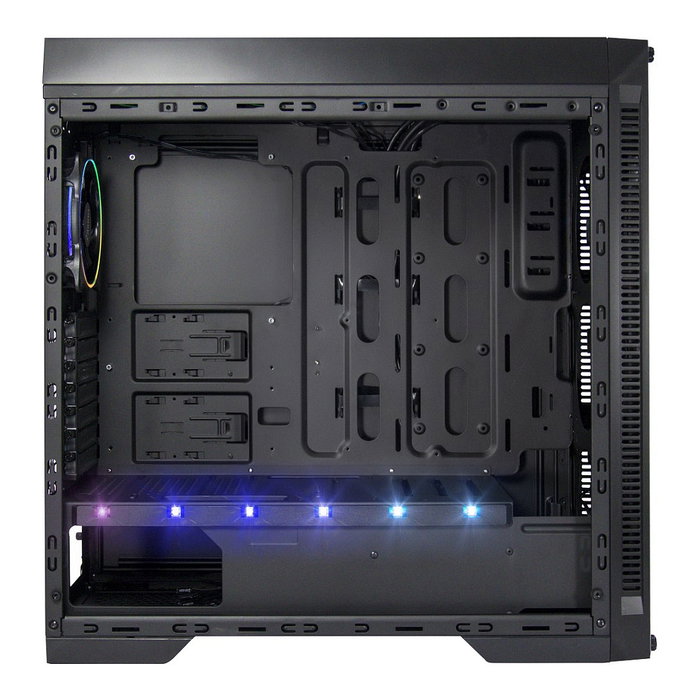 Inter-Tech X-908 Infini2 Torre PC Negro ATX ITX micro ATX Mini-ITX con Ventana Lateral Iluminacion RGB