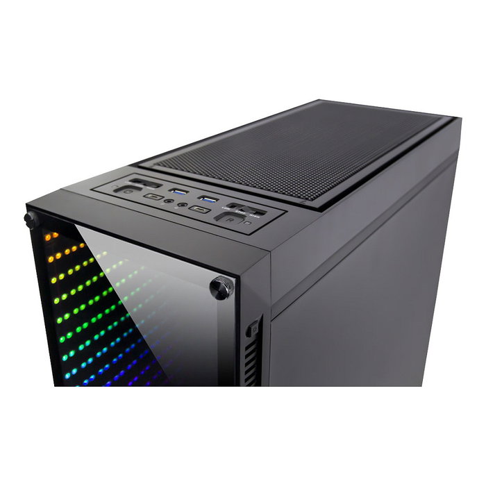 Inter-Tech X-908 Infini2 Torre PC Negro ATX ITX micro ATX Mini-ITX con Ventana Lateral Iluminacion RGB