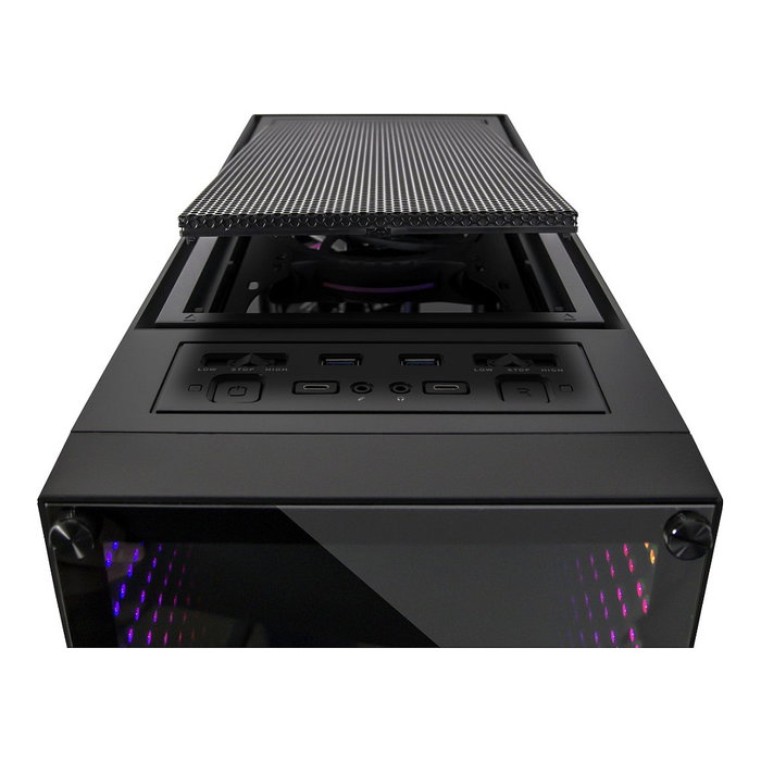 Inter-Tech X-908 Infini2 Torre PC Negro ATX ITX micro ATX Mini-ITX con Ventana Lateral Iluminacion RGB