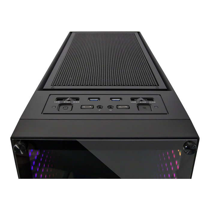 Inter-Tech X-908 Infini2 Torre PC Negro ATX ITX micro ATX Mini-ITX con Ventana Lateral Iluminacion RGB