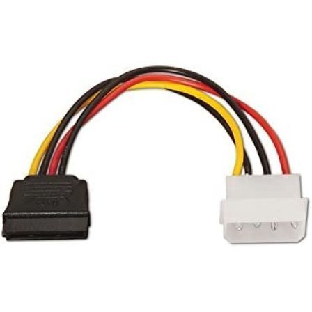 Adaptador de Alimentación Nanocable 10.19.0205/ Molex Macho - SATA Hembra/ 16cm