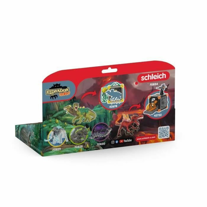 Schleich Figura de Saurio de Fuego vs. Lagarto de la Jungla (criaturas de Eldrador) 70834
