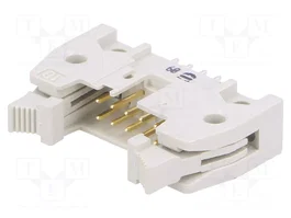 HARTING Conector IDC SEK de 6 pines, recto, gris