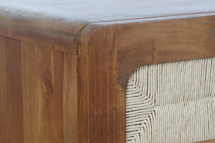 DKD Home Decor Comoda Basant Ratan Marron Oscuro Natural Acacia y Ratan 90 x 45 x 90 cm DKD Home Decor Comoda Basant Ratan Marron Oscuro Natural Acacia y Ratan 90 x 45 x 90 cm