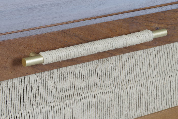 DKD Home Decor Comoda Basant Ratan Marron Oscuro Natural Acacia y Ratan 90 x 45 x 90 cm DKD Home Decor Comoda Basant Ratan Marron Oscuro Natural Acacia y Ratan 90 x 45 x 90 cm