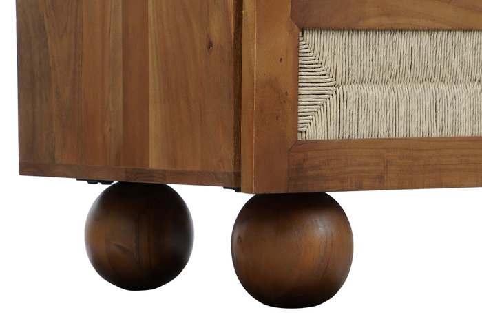 DKD Home Decor Comoda Basant Ratan Marron Oscuro Natural Acacia y Ratan 90 x 45 x 90 cm DKD Home Decor Comoda Basant Ratan Marron Oscuro Natural Acacia y Ratan 90 x 45 x 90 cm