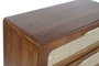 DKD Home Decor Comoda Basant Ratan Marron Oscuro Natural Acacia y Ratan 90 x 45 x 90 cm