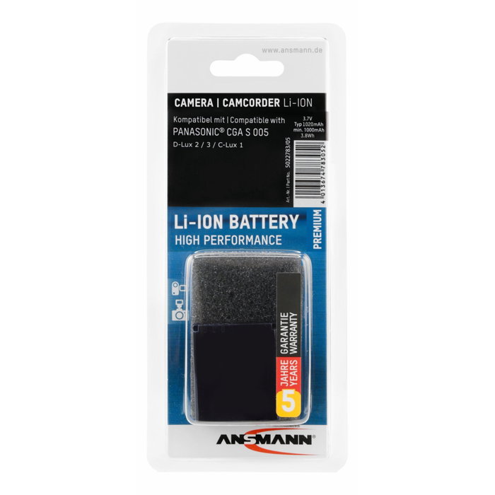 Ansmann A-Pan CGA-S005 Batería de repuesto