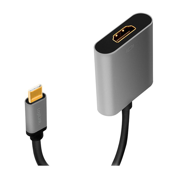 LogiLink Adaptador USB 3.2 Gen1 USB-C a HDMI 4K/60 Hz, Negro/Gris LogiLink Adaptador USB 3.2 Gen1 USB-C a HDMI 4K/60 Hz, Negro/Gris