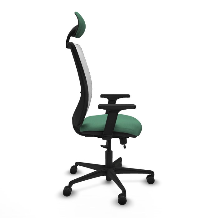 PIQUERAS Y CRESPO Silla de oficina Zulema Verde esmeralda y Blanco