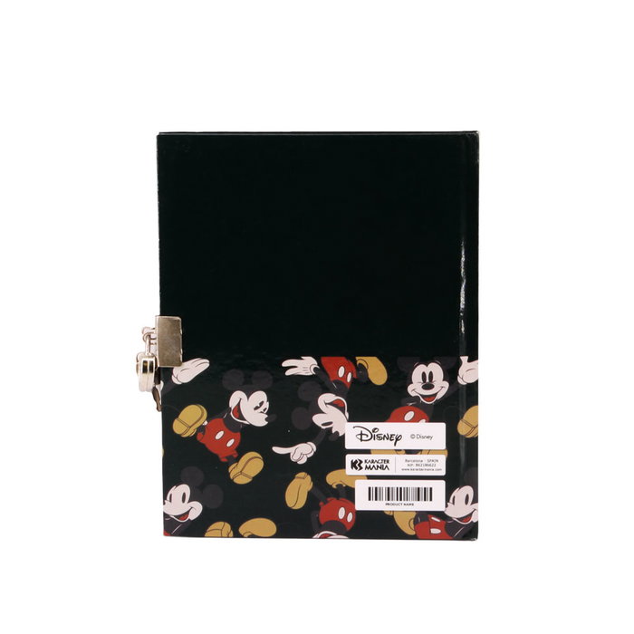 Disney Mickey Mouse Diario con Llave Negro