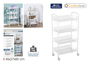 Confortime Carrito Auxiliar 4 Niveles con Ruedas 83.2 cm Largo x 26 cm Ancho x 7.5 cm Alto (4 Unidades)