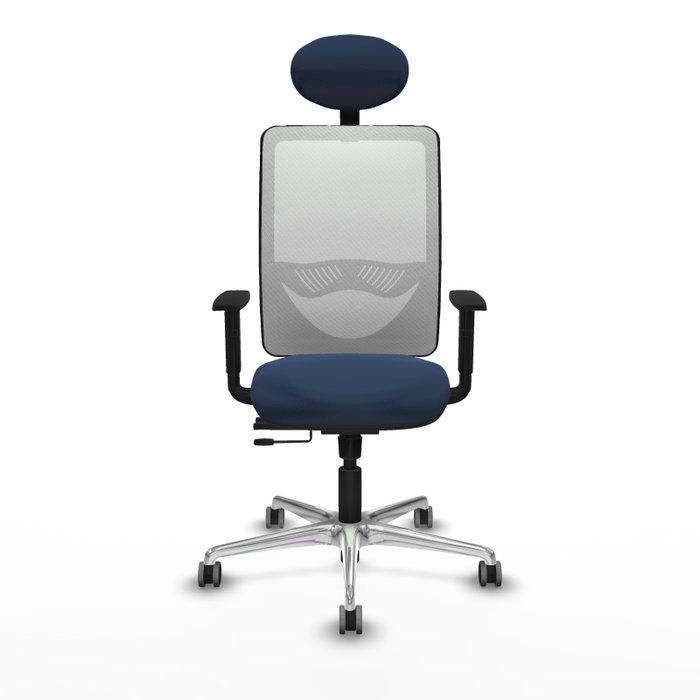 PIQUERAS Y CRESPO Silla de oficina Zulema Azul Marino y Blanco PIQUERAS Y CRESPO Silla de oficina Zulema Azul Marino y Blanco
