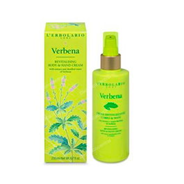 L'Erbolario Crema Corporal y de Manos Revitalizante y Tonificante con Verbena y Extractos Ecológicos - 200 ml