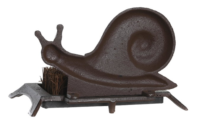 DKD Home Decor Felpudo de Hierro Colado Marrón Oscuro