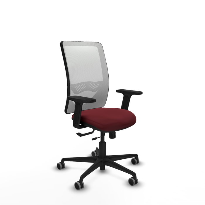 PIQUERAS Y CRESPO Silla de oficina Zulema con mecanismo Sincro/Traslack, Granate y Blanco PIQUERAS Y CRESPO Silla de oficina Zulema con mecanismo Sincro/Traslack, Granate y Blanco