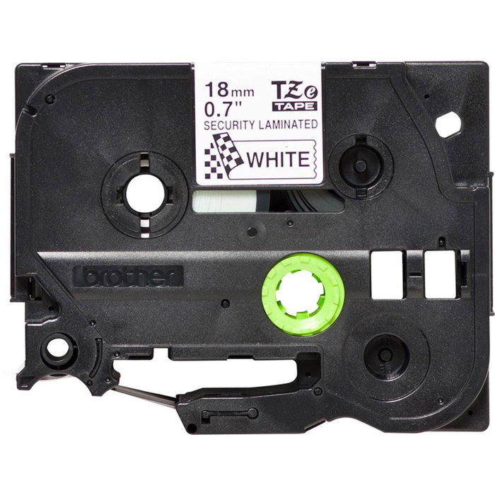 Brother TZeSE4 Cinta Laminada de Seguridad 18mm x 8m Blanco/Negro Brother TZeSE4 Cinta Laminada de Seguridad 18mm x 8m Blanco/Negro