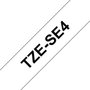 Brother TZeSE4 Cinta Laminada de Seguridad 18mm x 8m Blanco/Negro