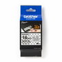 Brother TZeSE4 Cinta Laminada de Seguridad 18mm x 8m Blanco/Negro