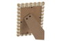 DKD Home Decor Marco de Fotos 10x15 Mango Cristal Natural Blanco Rozado