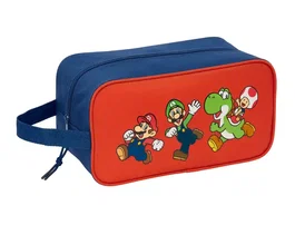 Zapatillero de Viaje Super Mario Mamma mia Rojo Azul marino 29 x 15 x 14 cm