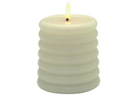 DKD Home Decor Vela LED Cera Parafina 3D Blanco