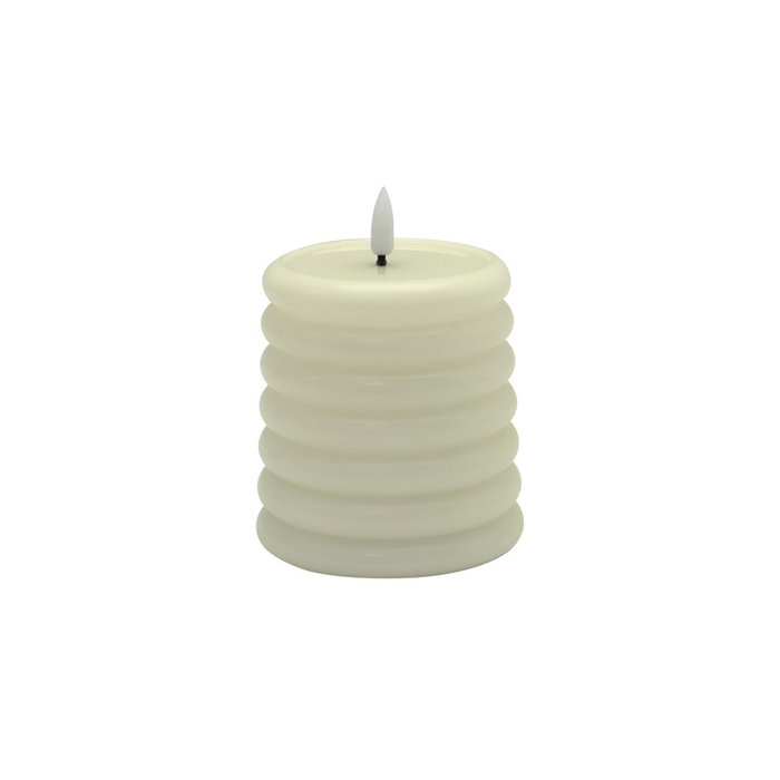 DKD Home Decor Vela LED Cera Parafina 3D Blanco DKD Home Decor Vela LED Cera Parafina 3D Blanco