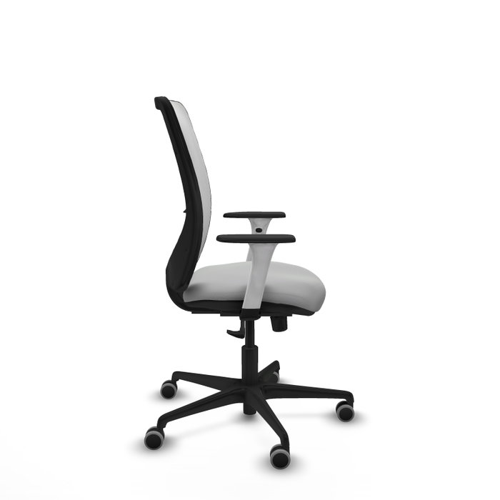 PIQUERAS Y CRESPO Silla de oficina Zulema con mecanismo Sincro, Gris claro y Blanco