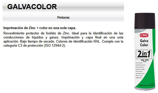 CRC Imprimación Anticorrosión/Óxido Negro Spray 500 ml