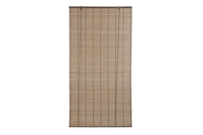 DKD Home Decor Estor Enrollable Bambú y Poliéster Marrón Oscuro 2 x 175 x 90 cm