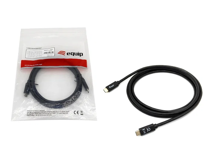 EQUIP Cable USB-C a USB-C Gen1 PD60W 0,5m Negro