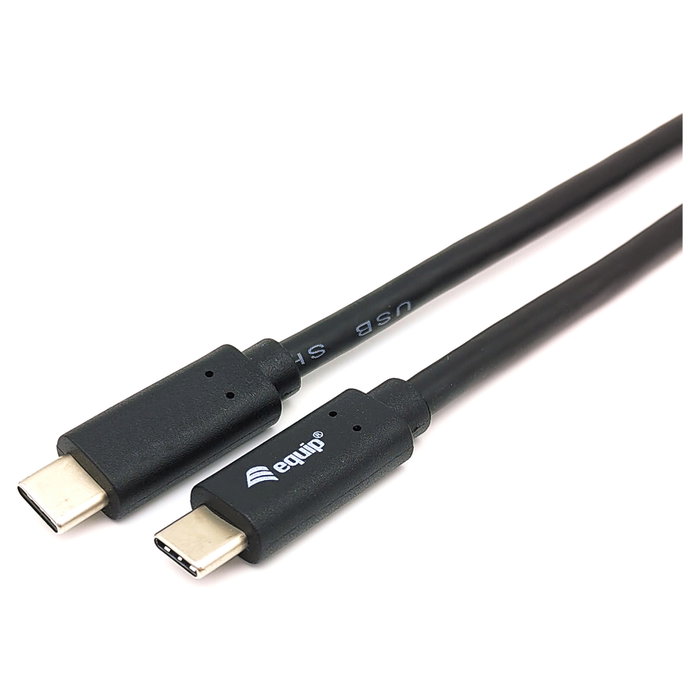 EQUIP Cable USB-C a USB-C Gen1 PD60W 0,5m Negro