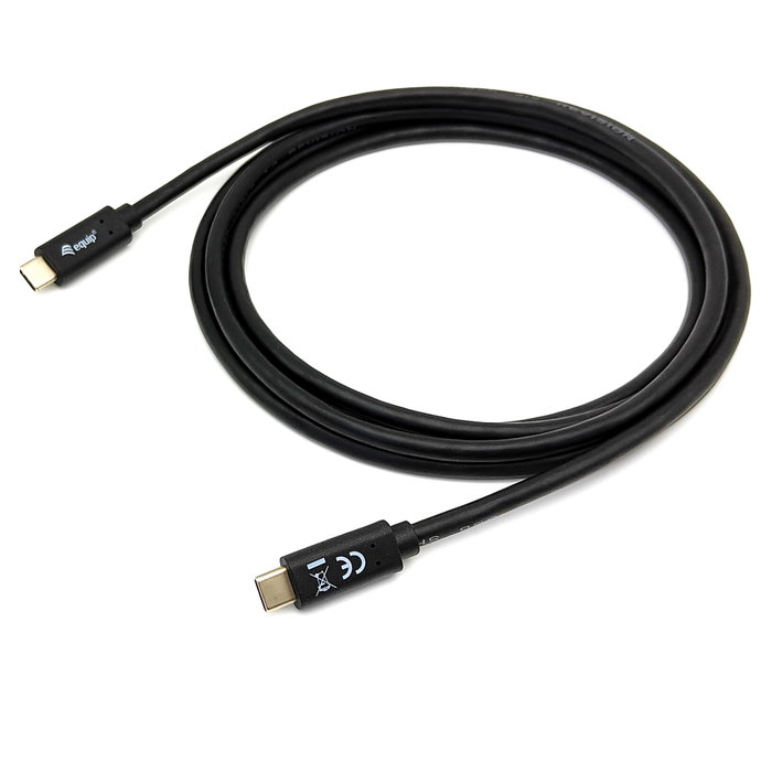 Equip Cable USB-C 3.2 Gen1 60W PD Carga Rápida 0.5m Negro