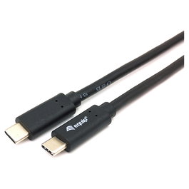 Equip Cable USB-C 3.2 Gen1 60W PD Carga Rápida 0.5m Negro