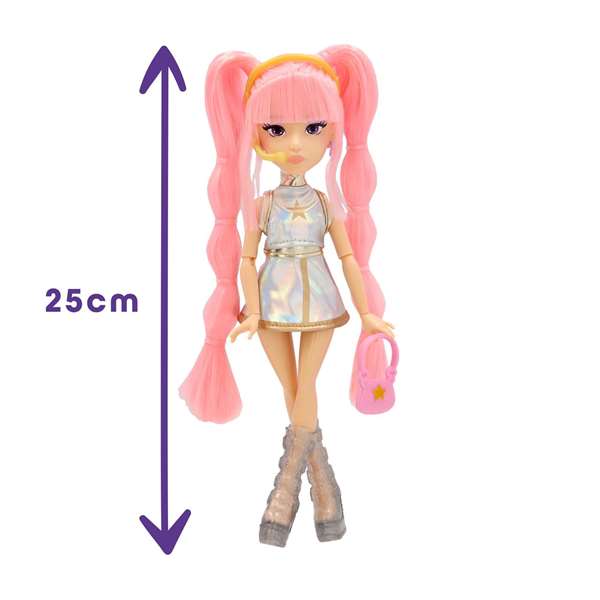 IMC Toys - Muñeca Articulada K-Pop Idol Fashion Yuni, 26 cm, con 2 Prendas de Ropa, Zapatos y 3 Accesorios Personalizados, para Niñas de 5 a 7 Años