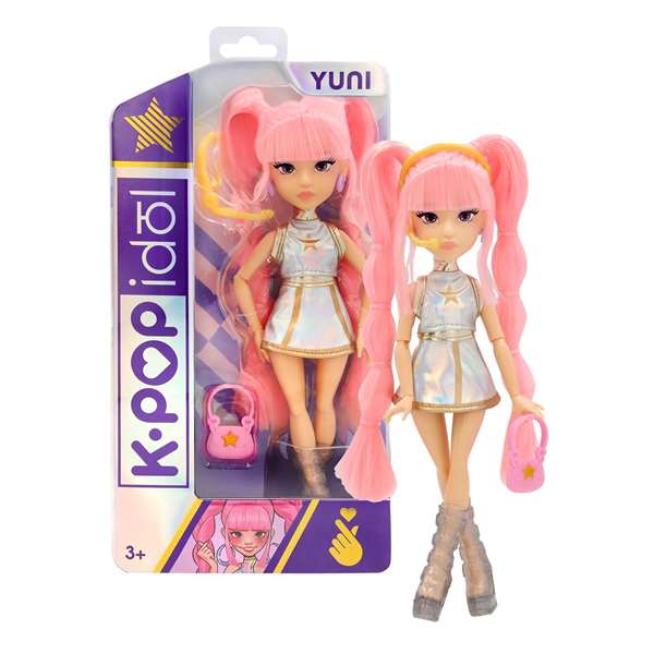 IMC Toys - Muñeca Articulada K-Pop Idol Fashion Yuni, 26 cm, con 2 Prendas de Ropa, Zapatos y 3 Accesorios Personalizados, para Niñas de 5 a 7 Años