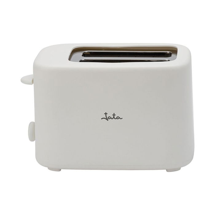 Jata Hogar Tostadora Blanca 2 Ranuras 750W con Centrado Automático de Pan y Selector Electrónico de Potencia de 6 Niveles