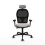 PIQUERAS Y CRESPO Silla de oficina Jorquera Sincro/Traslack Blanco y Negro